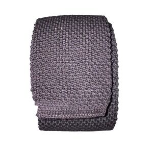 Unbranded Mens Charcoal Grey 100% Virgin Wool Knit Tie Square End Necktie